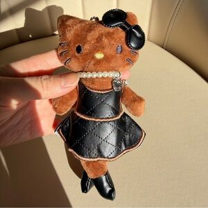 Japanese Black Skin Hello Kitty Plush Keychain - Long Legs, Luxury Dress Charm